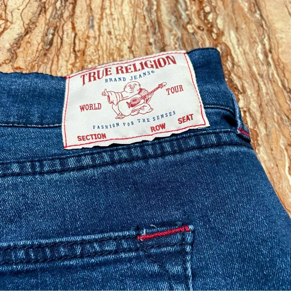 True Religion Jeans Dark Indigo Blaster Ricky Straight Jeans Men’s Size 38